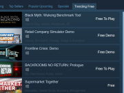 Steam sekarang memiliki tab Trending Gratis untuk demo, game gratis lengkap, dan permainan gratis