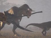 Dinoblade membuatmu bertarung sebagai dinosaurus dengan pedang penghancur yang terjepit di antara penggerekmu