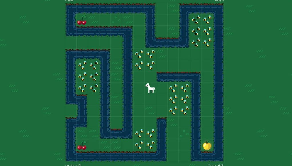 Pagari kuda berjiwa bebas yang tidak bisa berhenti makan rumput di game puzzle harian enclose.horse