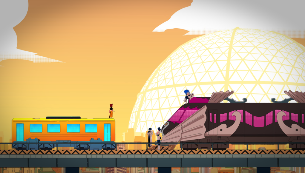 “Let’s make a better world”: Denshattack’s developers on counterculture, biker gangs, and the optimism of fighting a mecha with a train