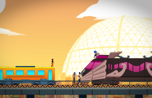 “Let’s make a better world”: Denshattack’s developers on counterculture, biker gangs, and the optimism of fighting a mecha with a train